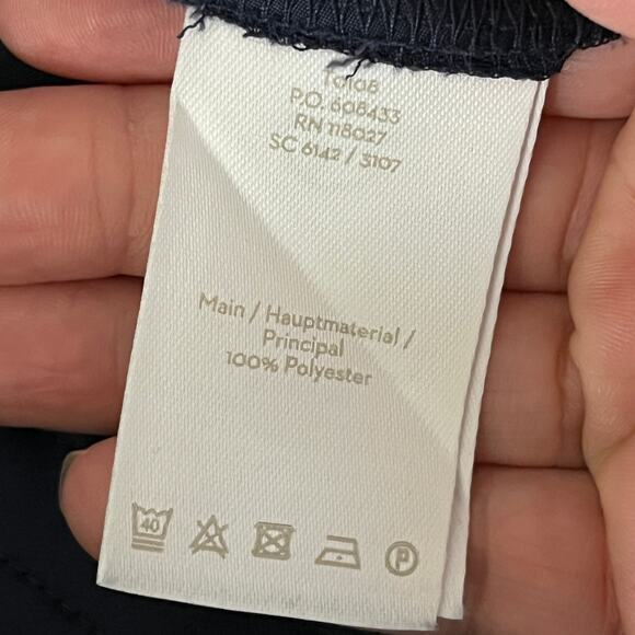 Boden Marlin Wide Leg Pants Women's High Rise Navy Blue Size 10 Regular - Picture 5 of 8